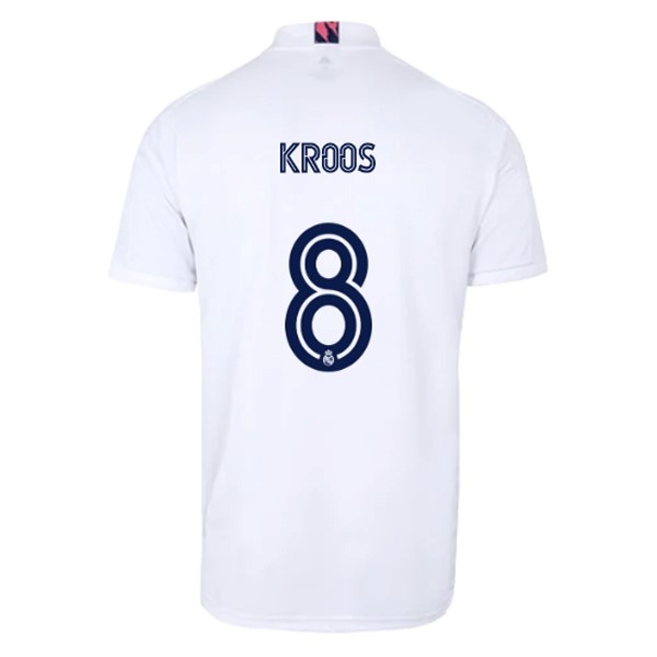 Camiseta Real Madrid 1ª NO.8 Kroos 2020-2021 Blanco